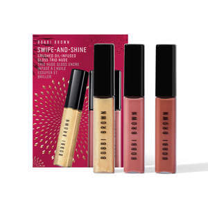 Bobbi Brown Nude Swipe-and-Shine Crushed Oil-Infused Gloss Trio (Worth £54)